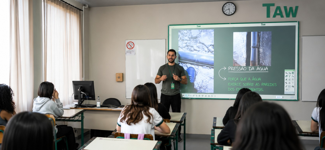 Primeiro mês de aula com a lousa digital: o que escolas parceiras relataram depois do retorno